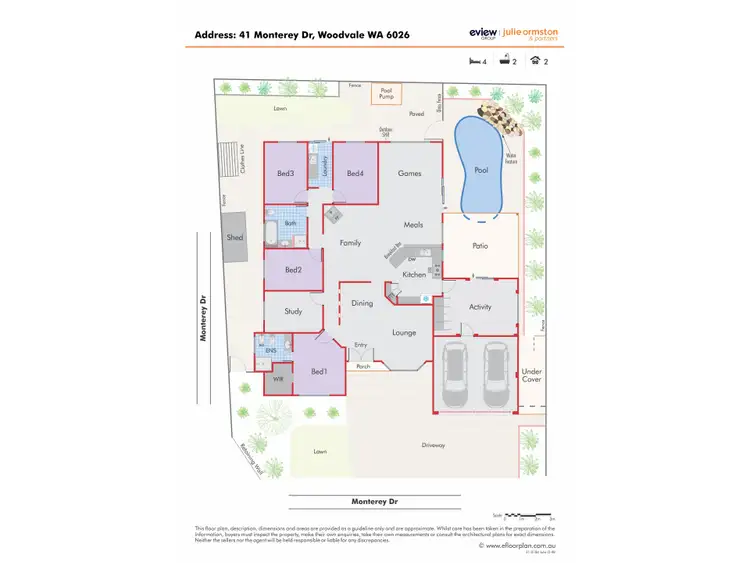 Floorplan of Homely house listing, 41 Monterey Drive, Woodvale WA 6026