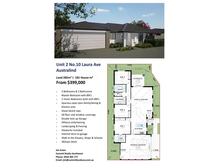 Floorplan of Homely land listing, 2/10 Laura Avenue, Australind WA 6233