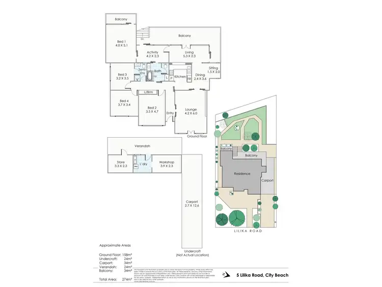 Floorplan of Homely house listing, 5 Lilika Road, City Beach WA 6015