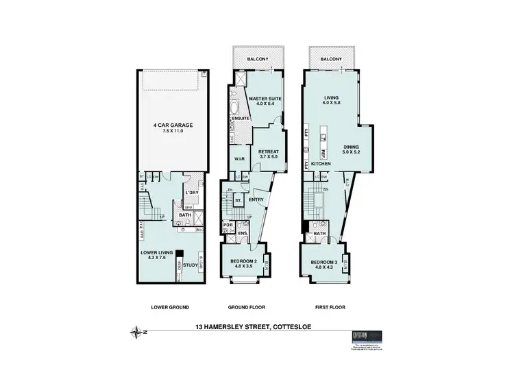 Floorplan of Homely house listing, 13 Hamersley Street, Cottesloe WA 6011