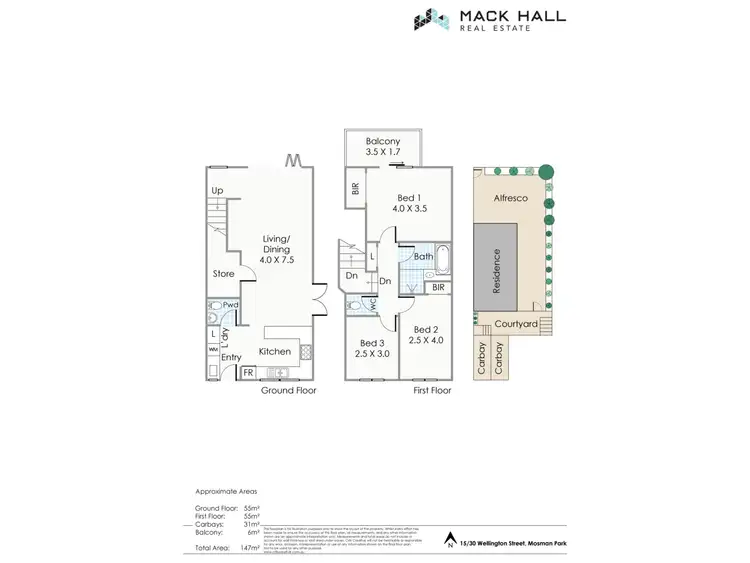 Floorplan of Homely townhouse listing, 15/30 Wellington Street, Mosman Park WA 6012