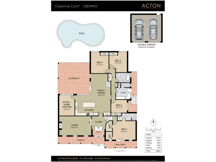 Floorplan of Homely house listing, 5 Spence Court, Leeming WA 6149