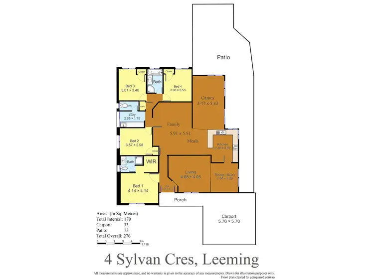 Floorplan of Homely house listing, 4 Sylvan Crescent, Leeming WA 6149