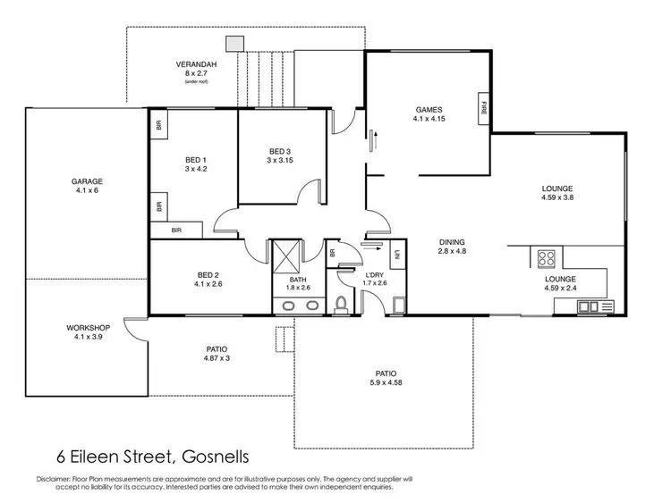 Floorplan of Homely house listing, 6 Eileen Street, Gosnells WA 6110