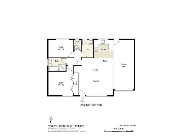 Floorplan of Homely villa listing, 8/30 Collinson Way, Leeming WA 6149