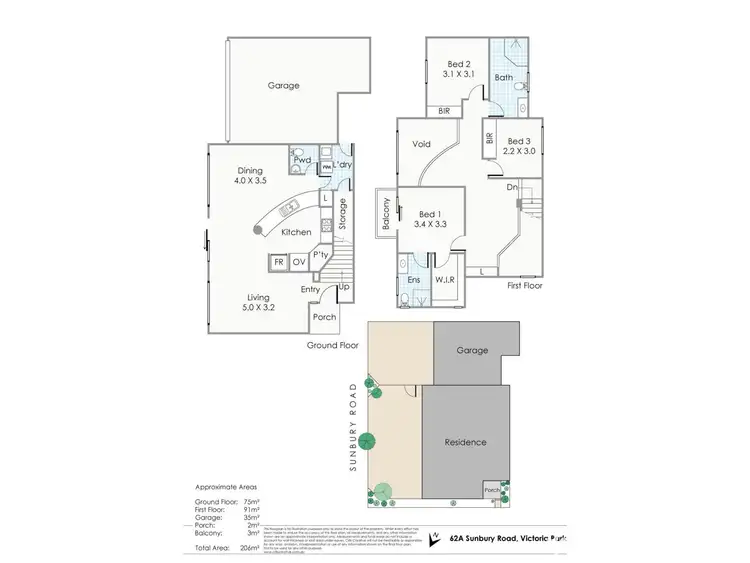 Floorplan of Homely townhouse listing, 62A Sunbury Road, Victoria Park WA 6100