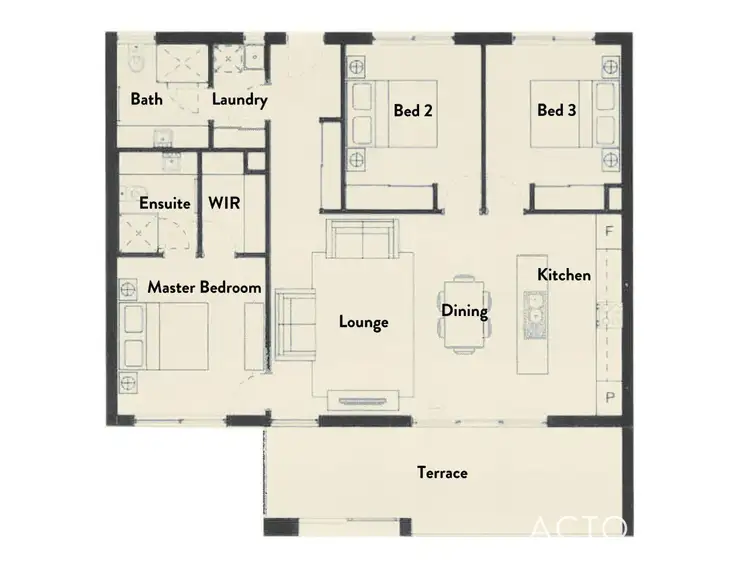 Floorplan of Homely apartment listing, 24/150 Boardwalk Boulevard, Halls Head WA 6210