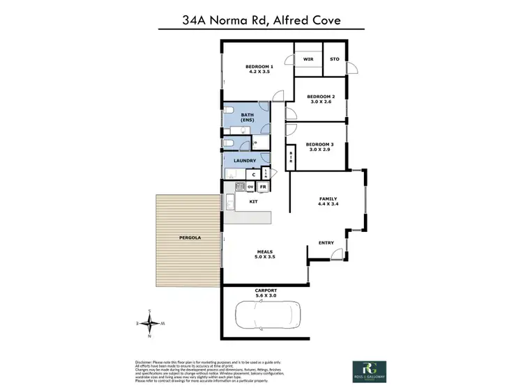 Floorplan of Homely house listing, 34A Norma Road, Alfred Cove WA 6154