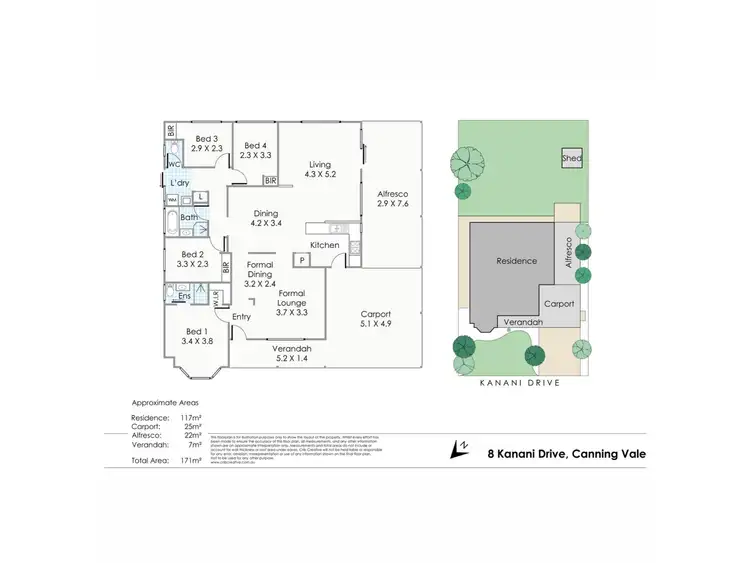 Floorplan of Homely house listing, 8 Kanani Drive, Canning Vale WA 6155