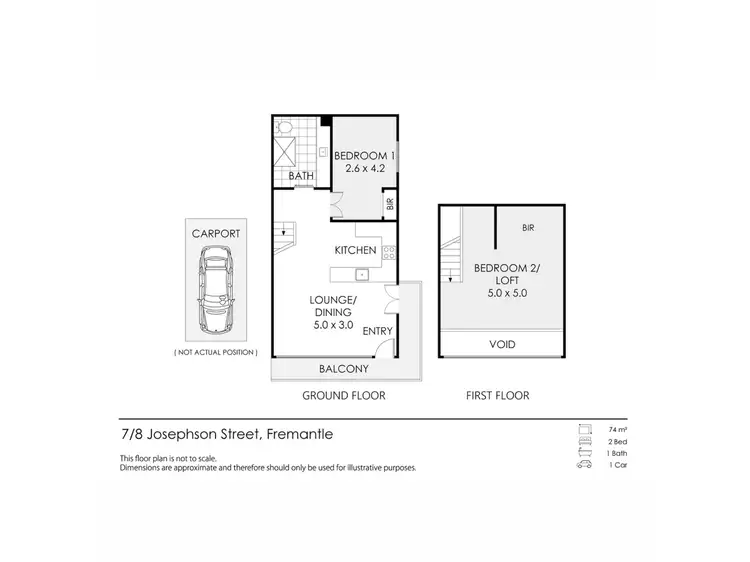 Floorplan of Homely house listing, 7/8 Josephson Street, Fremantle WA 6160