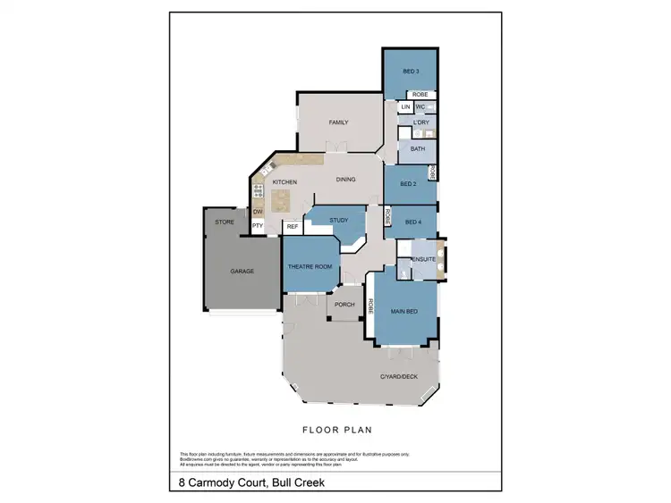 Floorplan of Homely house listing, 8 Carmody Court, Bull Creek WA 6149