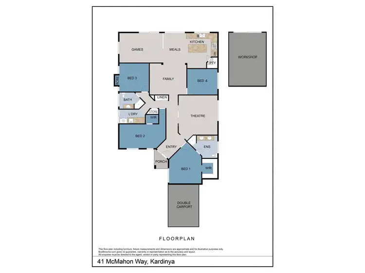 Floorplan of Homely house listing, 41 McMahon Way, Kardinya WA 6163