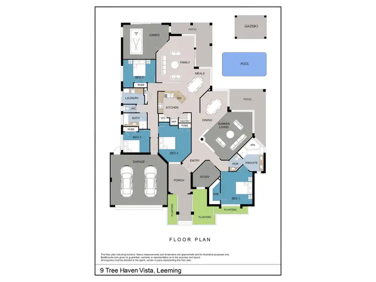 Floorplan of Homely house listing, 9 Tree Haven Vista, Leeming WA 6149