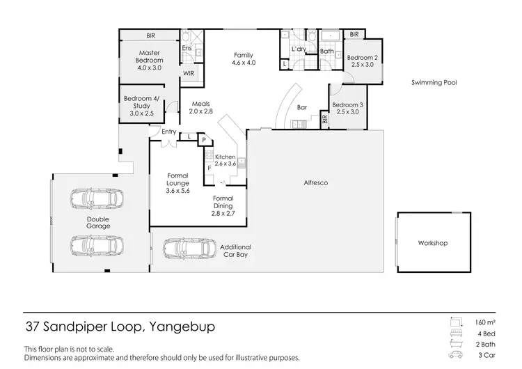 Floorplan of Homely house listing, 37 Sandpiper Loop, Yangebup WA 6164