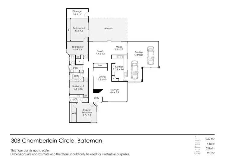 Floorplan of Homely house listing, 30B Chamberlain Circle, Bateman WA 6150
