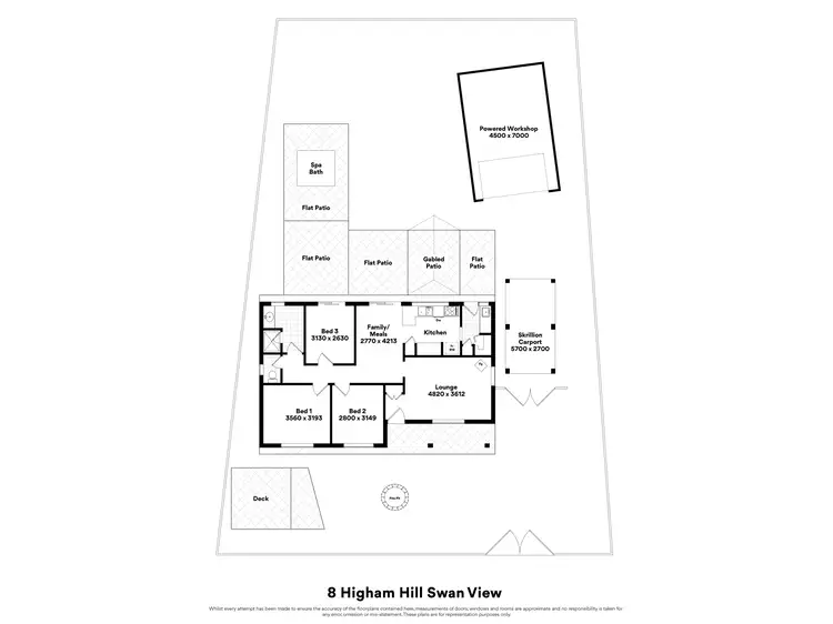 Floorplan of Homely house listing, 8 Higham Hill, Swan View WA 6056