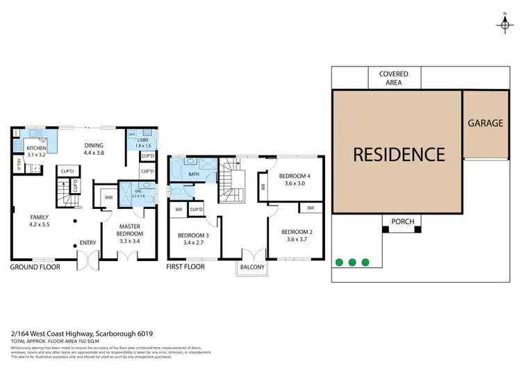 Floorplan of Homely house listing, 2/164 West Coast Highway, Scarborough WA 6019