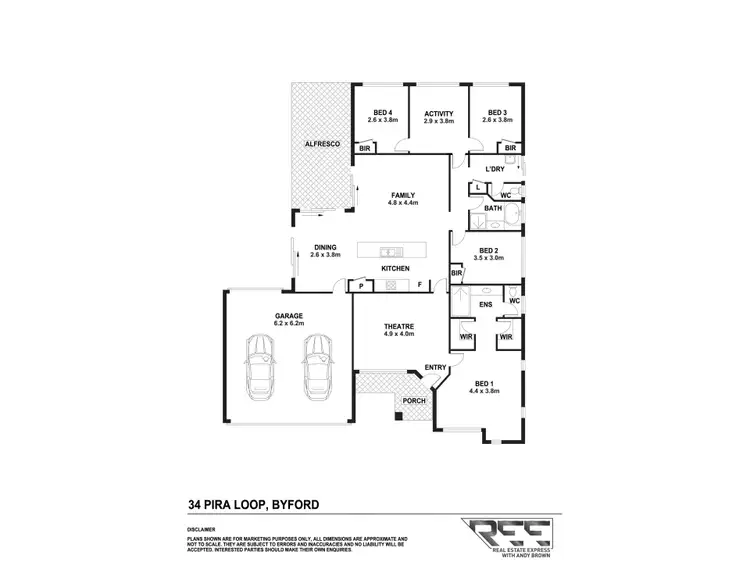Floorplan of Homely house listing, 34 Pira Loop, Byford WA 6122