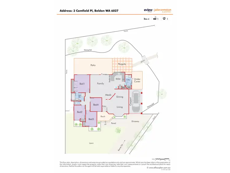 Floorplan of Homely house listing, 3 Camfield Place, Beldon WA 6027