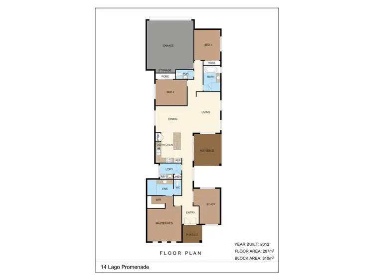 Floorplan of Homely house listing, 14 Lago Promenade, Aveley WA 6069