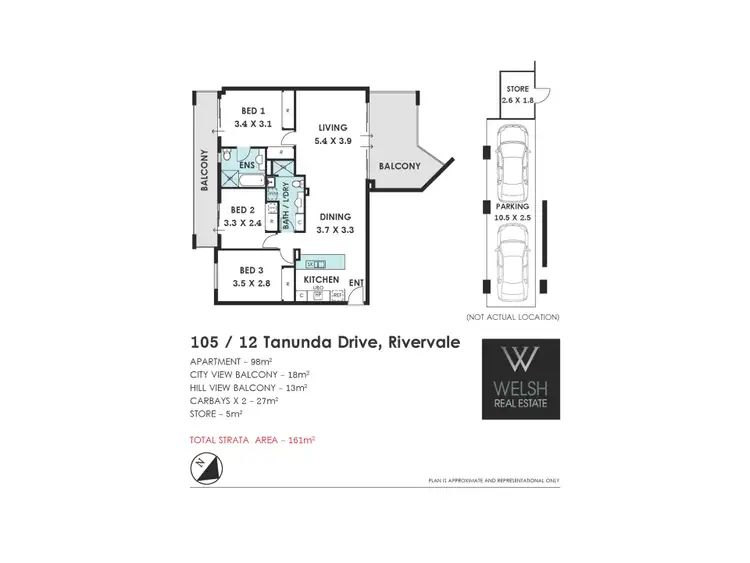 Floorplan of Homely apartment listing, 105/12 Tanunda Drive, Rivervale WA 6103