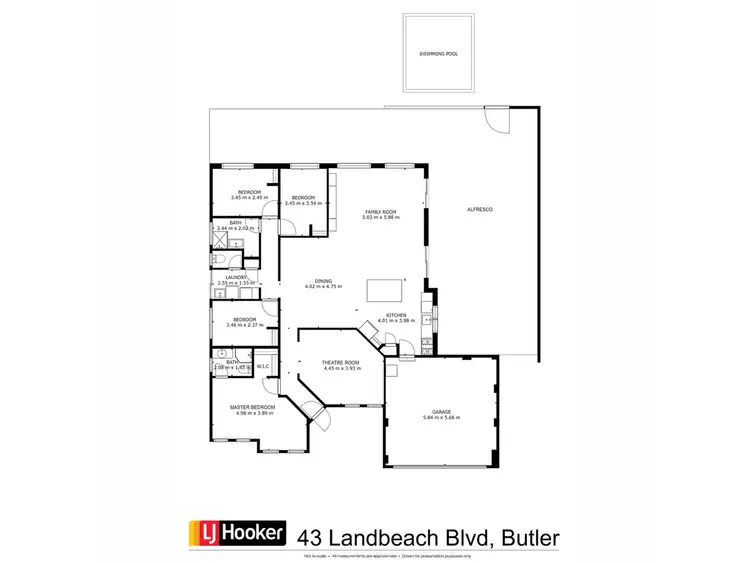 Floorplan of Homely house listing, 43 Landbeach Boulevard, Butler WA 6036
