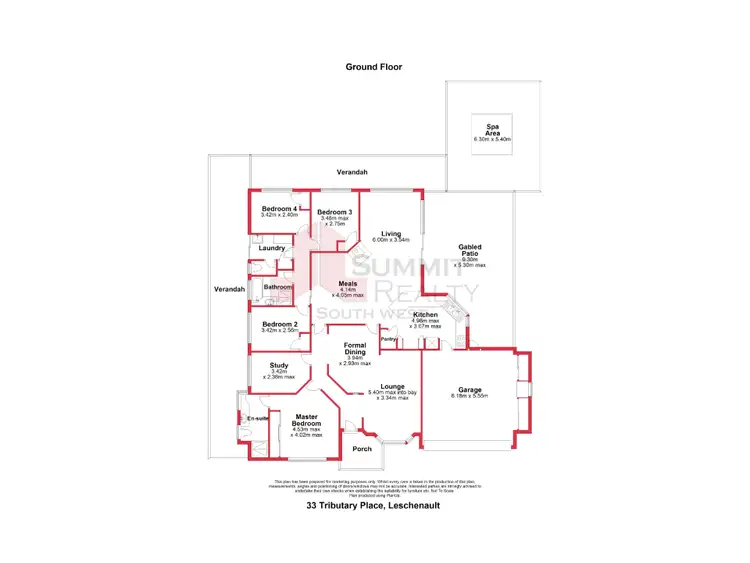 Floorplan of Homely house listing, 33 Tributary Place, Leschenault WA 6233