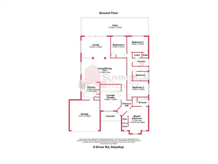 Floorplan of Homely house listing, 6 Driver Road, Dalyellup WA 6230