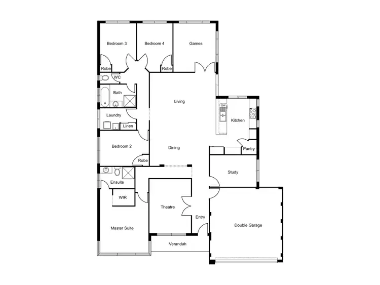 Floorplan of Homely house listing, 4 Horrocks Road, Dalyellup WA 6230