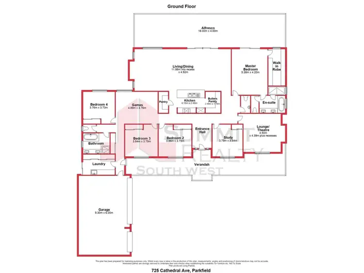 Floorplan of Homely land listing, 725 Cathedral Avenue, Parkfield WA 6233