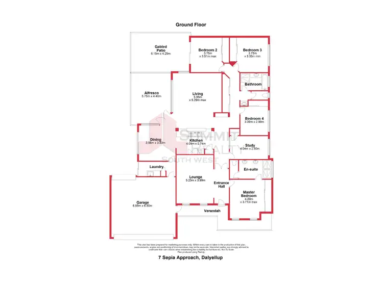 Floorplan of Homely house listing, 7 Sepia Approach, Dalyellup WA 6230
