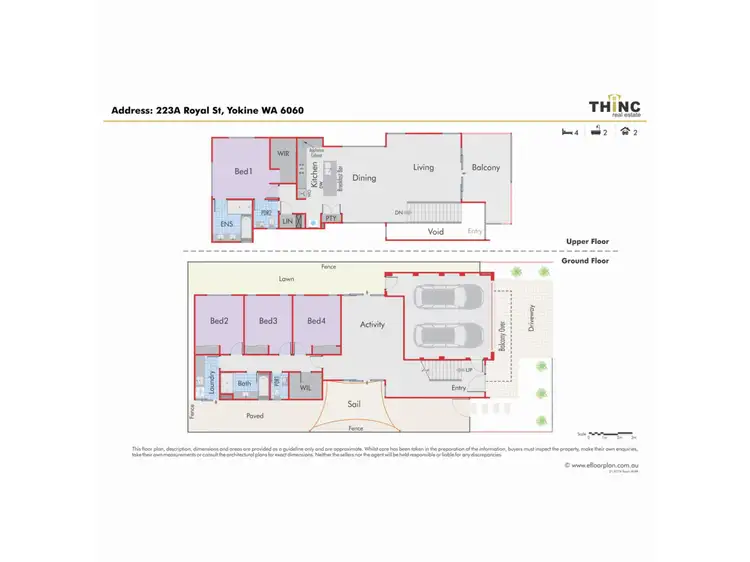 Floorplan of Homely house listing, A/223 ROYAL Street, Yokine WA 6060