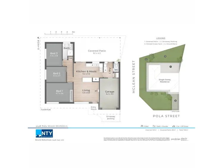 Floorplan of Homely semi-detached listing, 104B Pola Street, Dianella WA 6059
