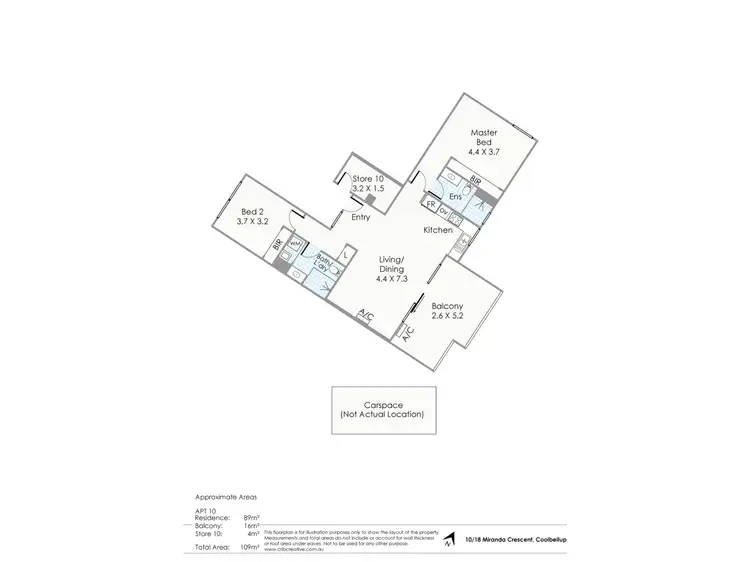 Floorplan of Homely apartment listing, 10, 18 Miranda Crescent, Coolbellup WA 6163