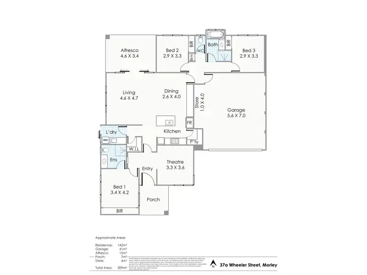 Floorplan of Homely house listing, 37a Wheeler St, Morley WA 6062