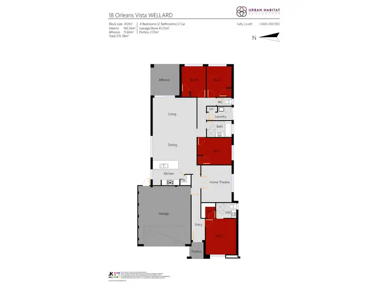 Floorplan of Homely house listing, 18 Orleans Vista, Wellard WA 6170