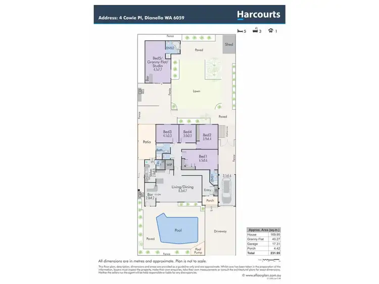 Floorplan of Homely house listing, 4 Cowie Place, Dianella WA 6059