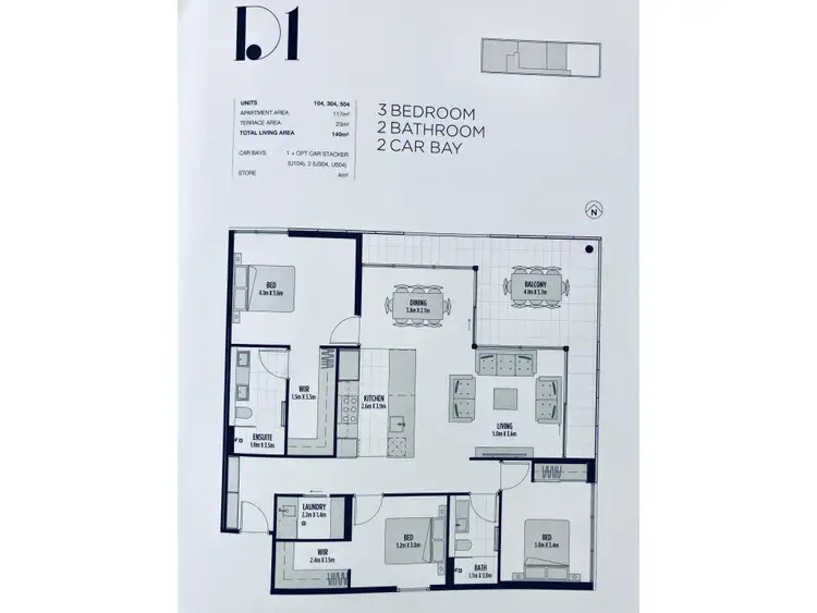 Floorplan of Homely apartment listing, 104/36 Edgecumbe Street, Como WA 6152
