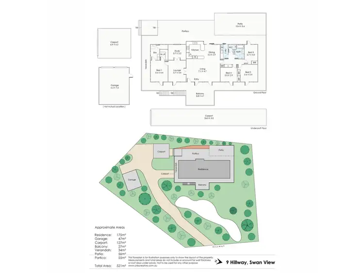 Floorplan of Homely house listing, 9 Hillway, Swan View WA 6056
