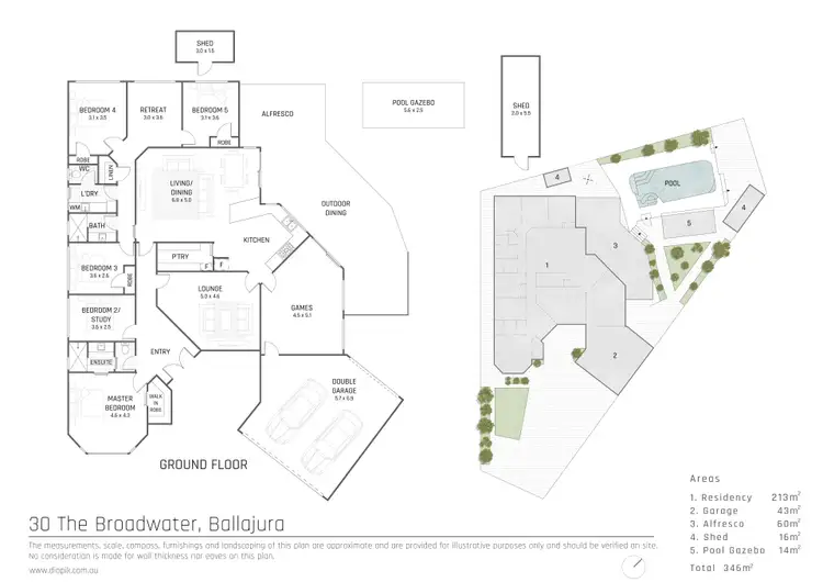 Floorplan of Homely house listing, 30 The Broadwater, Ballajura WA 6066