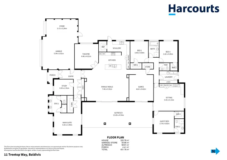 Floorplan of Homely house listing, 11 Treetop Way, Baldivis WA 6171