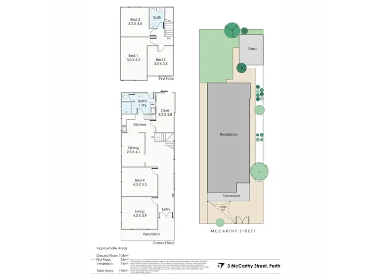 Floorplan of Homely house listing, 3 McCarthy Street, Perth WA 6000