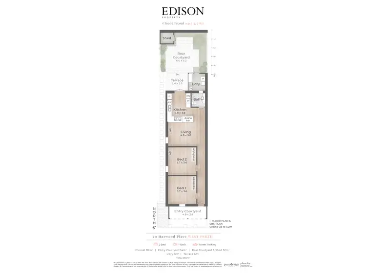 Floorplan of Homely house listing, 20 Harwood Place, West Perth WA 6005
