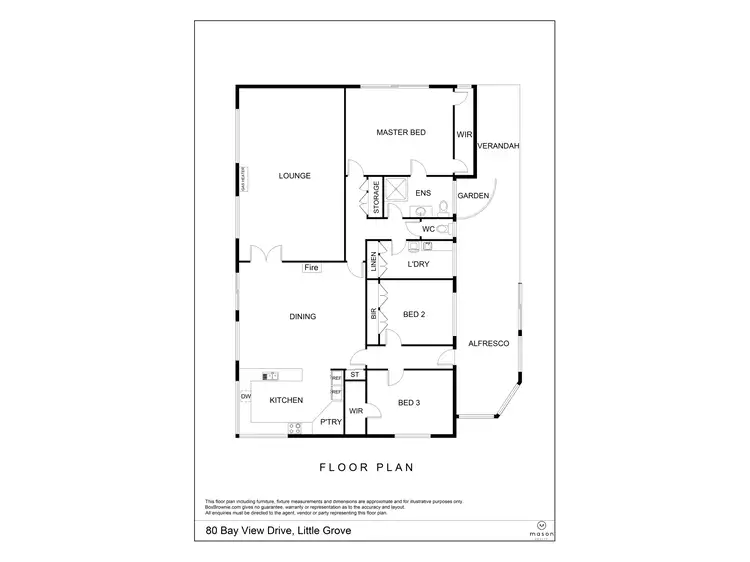 Floorplan of Homely house listing, 80 Bay View Drive, Little Grove WA 6330