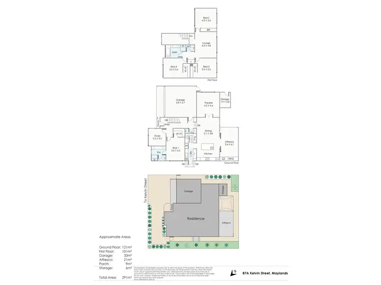 Floorplan of Homely townhouse listing, 87A Kelvin Street, Maylands WA 6051