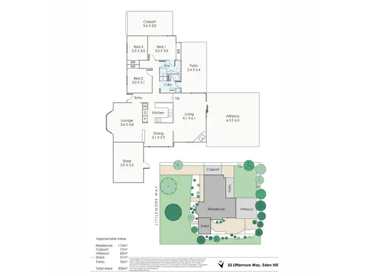 Floorplan of Homely house listing, 33 Littlemore Way, Eden Hill WA 6054