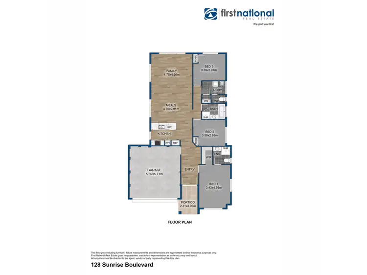 Floorplan of Homely house listing, 128 Sunrise Boulevard, Wellard WA 6170