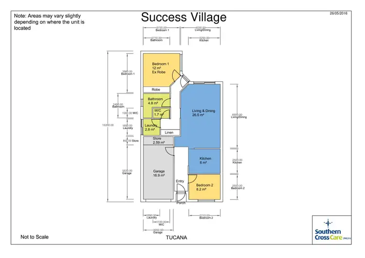 Floorplan of Homely villa listing, 51/27 Pearson Drive, Success WA 6164