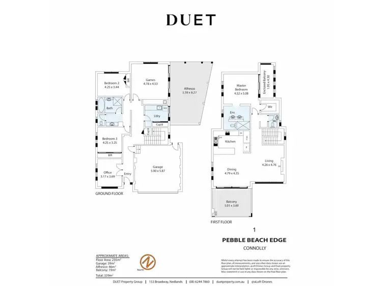 Floorplan of Homely house listing, 1 Pebble Beach Edge, Connolly WA 6027