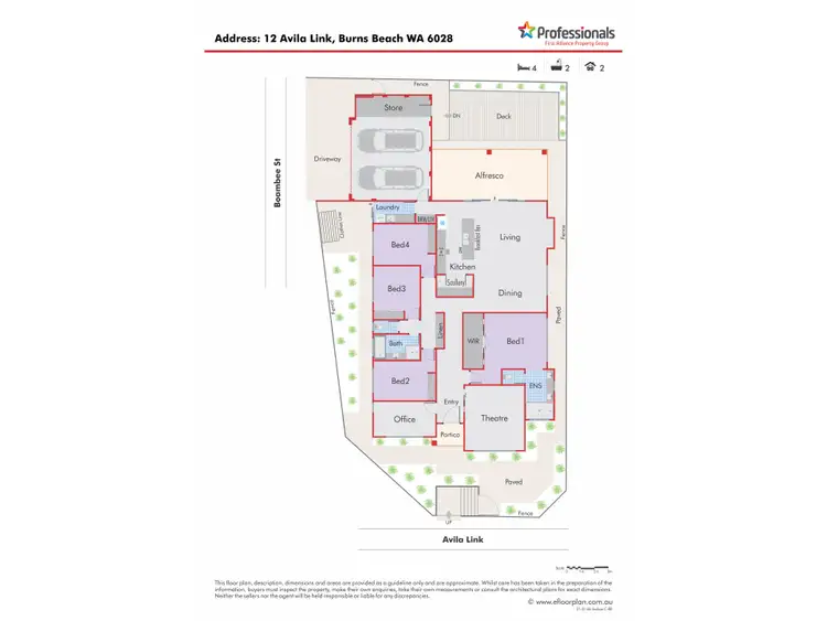 Floorplan of Homely house listing, 12 Avila Link, Burns Beach WA 6028